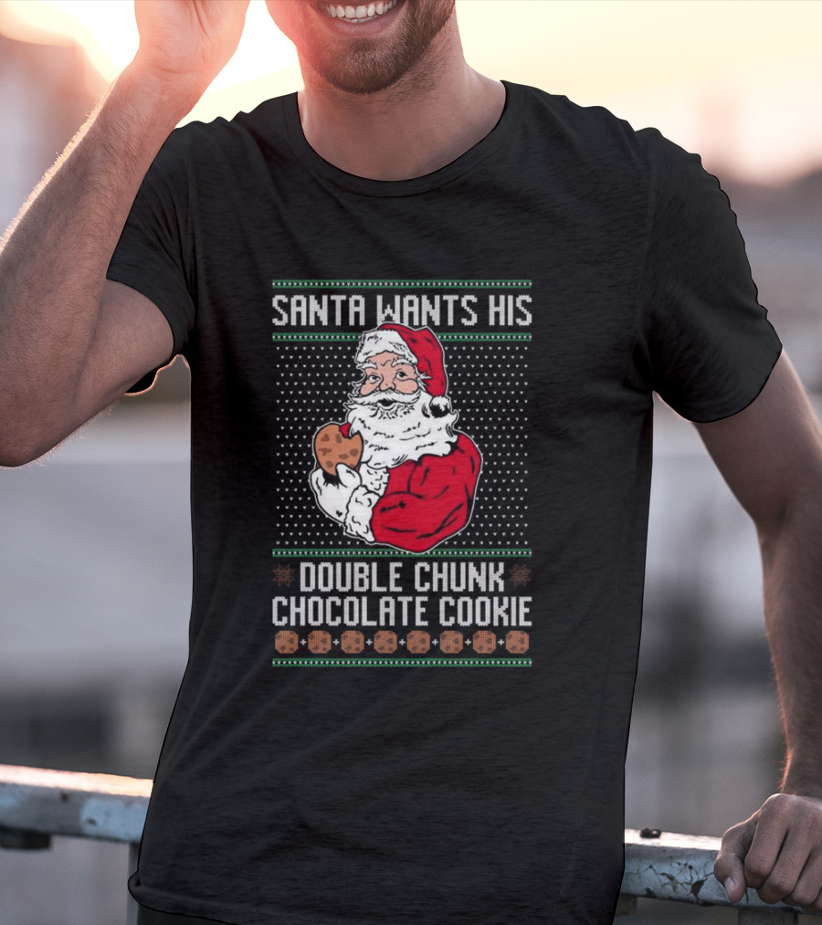 Santa Wants His Double Chunk Chocolate Cookie Vintage T-Shirt