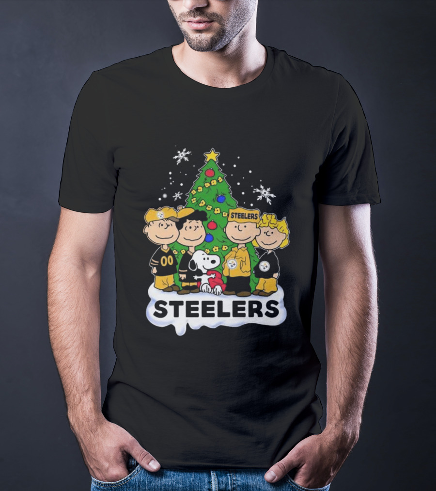 Snoopy And Friends Steelers Christmas T-Shirt