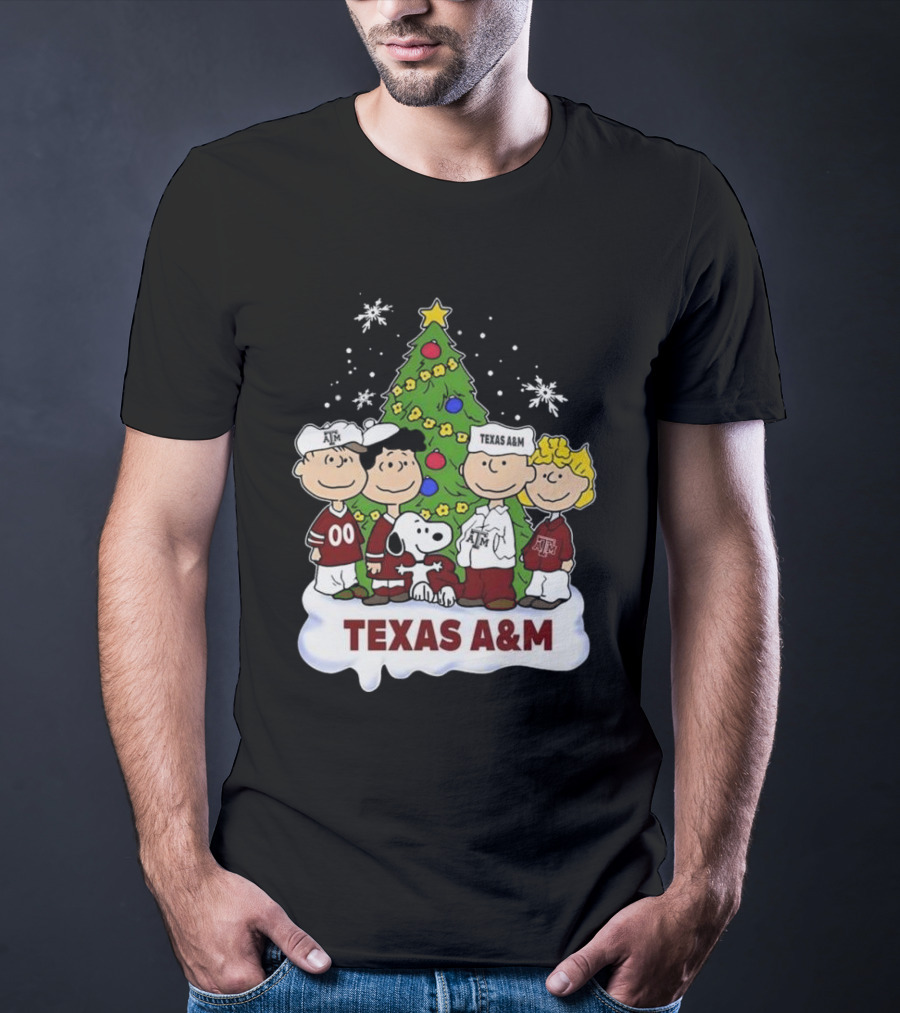 Snoopy And Friends Texas A&M Christmas T-Shirt