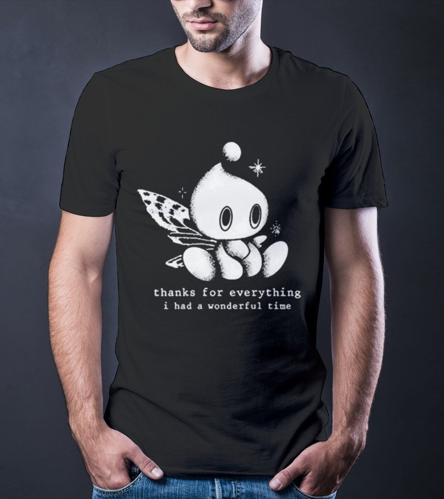 Thanks For Everything I Had A Wonderful Time Chao Fairy Character With Sparkles T-Shirt