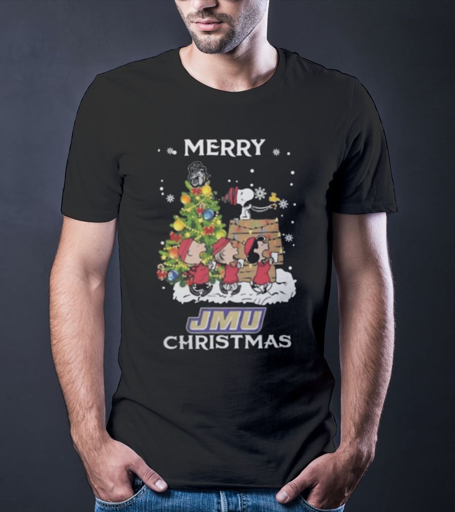Merry JMU Christmas Snoopy And Friends T-Shirt