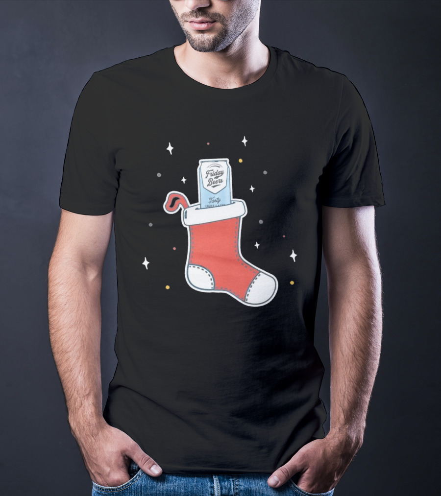 Friday Beers Christmas Stocking T-Shirt