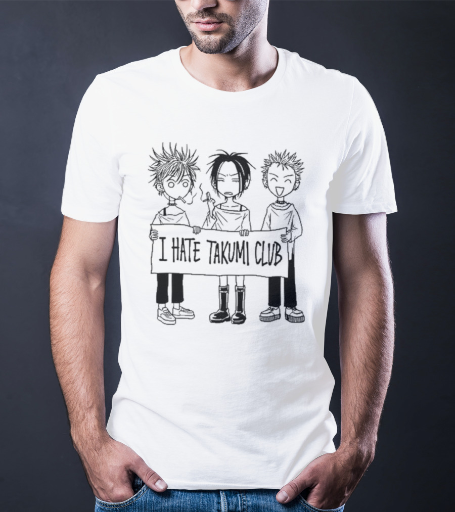 I Hate Takumi Club Character Group Yazawadisciple Manga T-Shirt