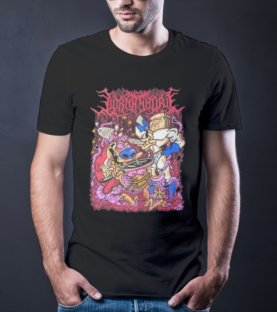 Lorna Shore Numb My Pain Cartoon Characters Chaotic Colorful Scene T-Shirt