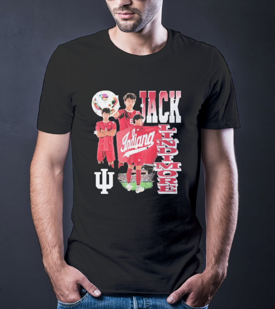 Jack Lindimore Indiana Hoosiers Soccer Retro Player T-Shirt