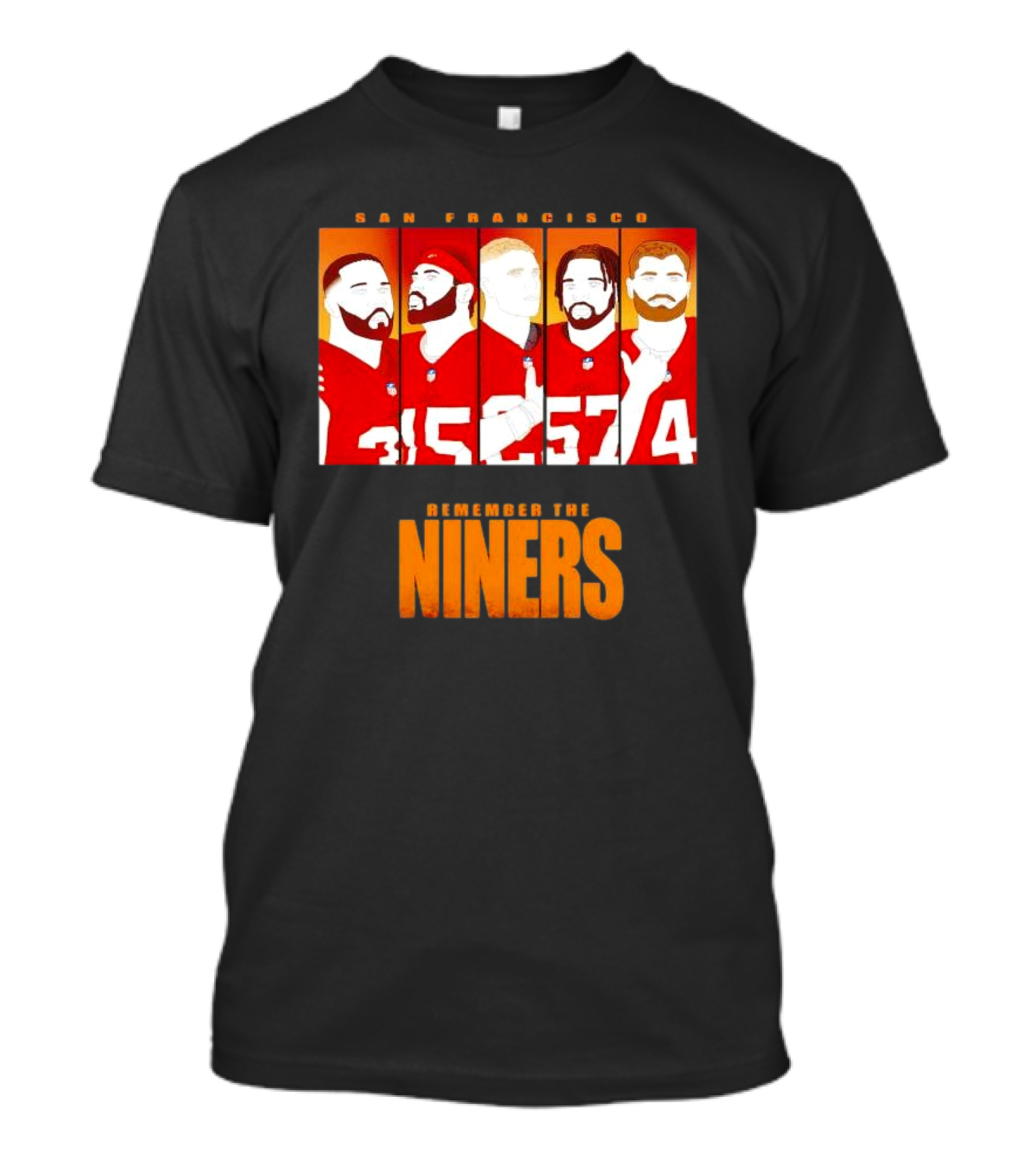 San Francisco 49ers Remember The Niners Players Red Jerseys T-Shirt