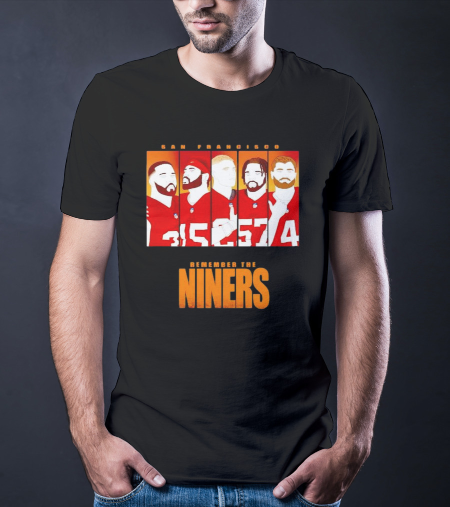 San Francisco 49ers Remember The Niners Players Red Jerseys T-Shirt