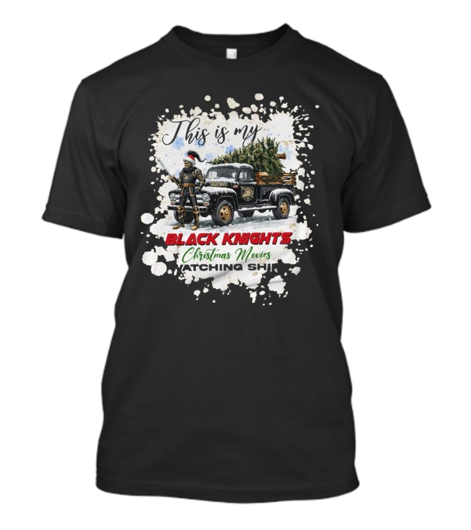 This Is My Black Knights Christmas Movies Watching T-Shirt