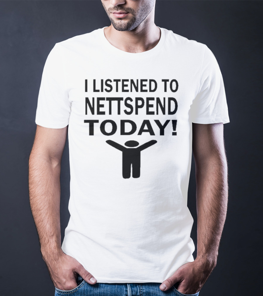 I Listened To Nettspend Today Black Stick Figure T-Shirt