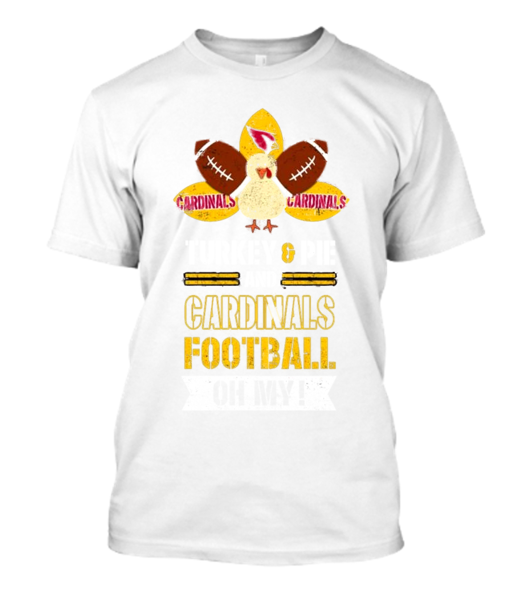 Cardinals Turkey Football Cardinals Thanksgiving Cardinals Football T-Shirt