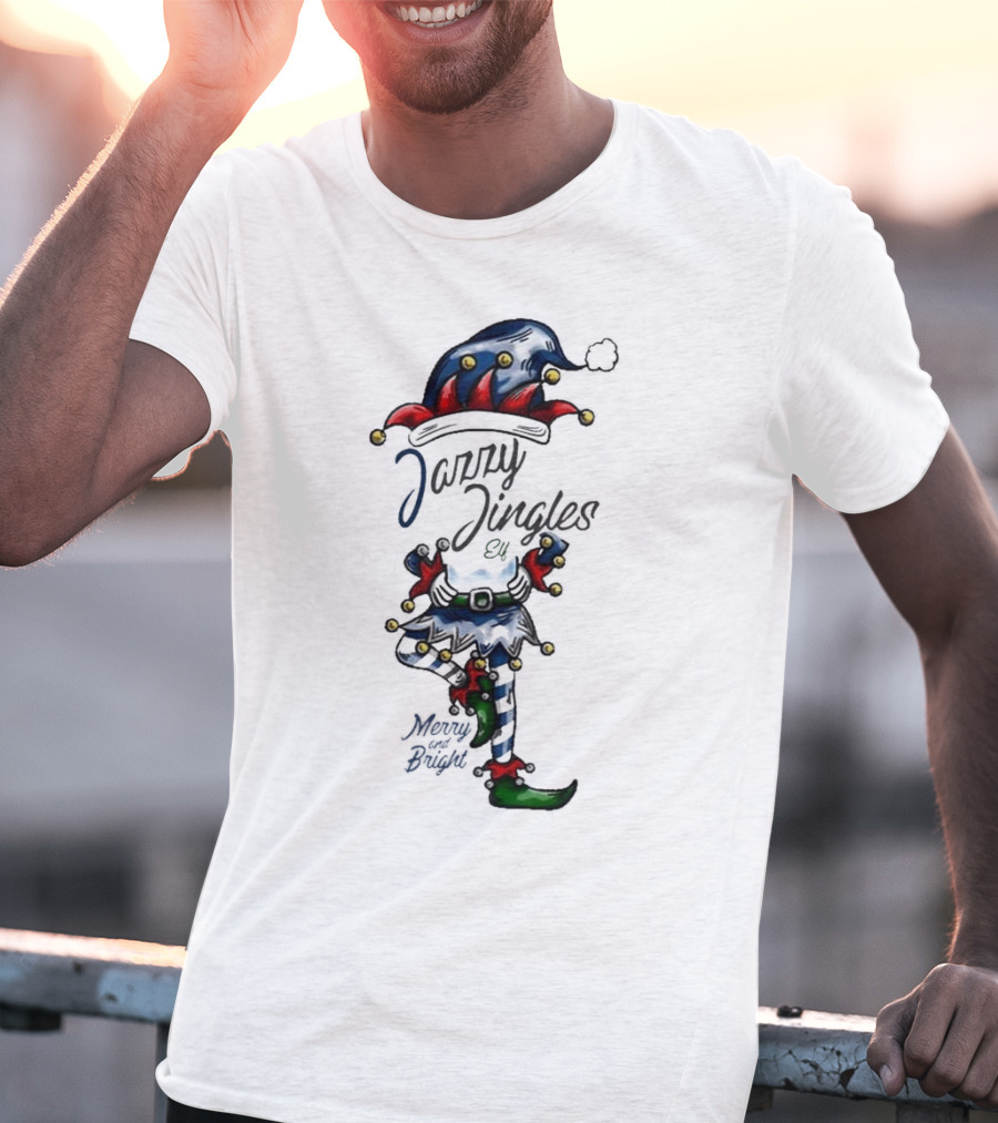 Jazzy Jingles Elf Merry And Bright Christmas T-Shirt