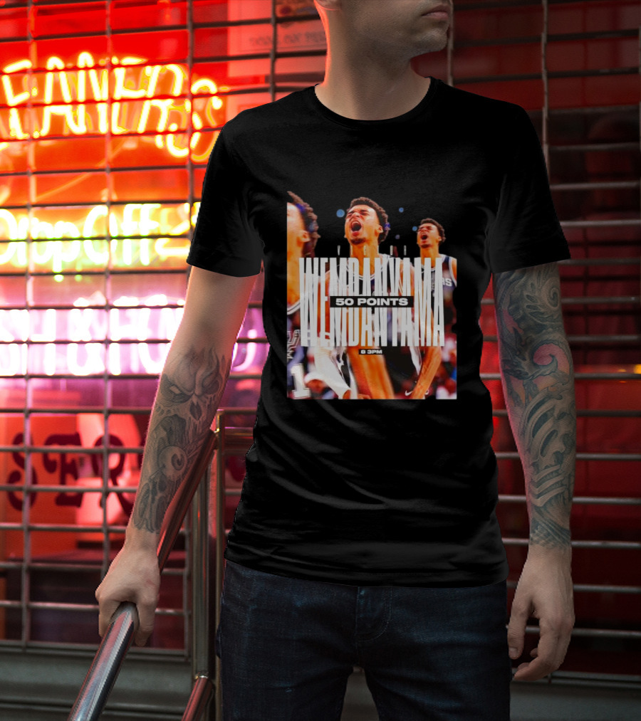 Victor Wembanyama Spurs 50 Points 8 PM T-Shirt