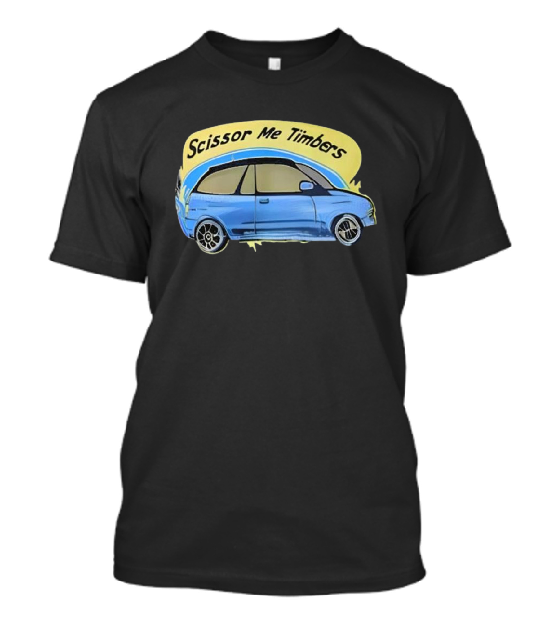 Scissor Me Timbers Blue Car Image T-Shirt