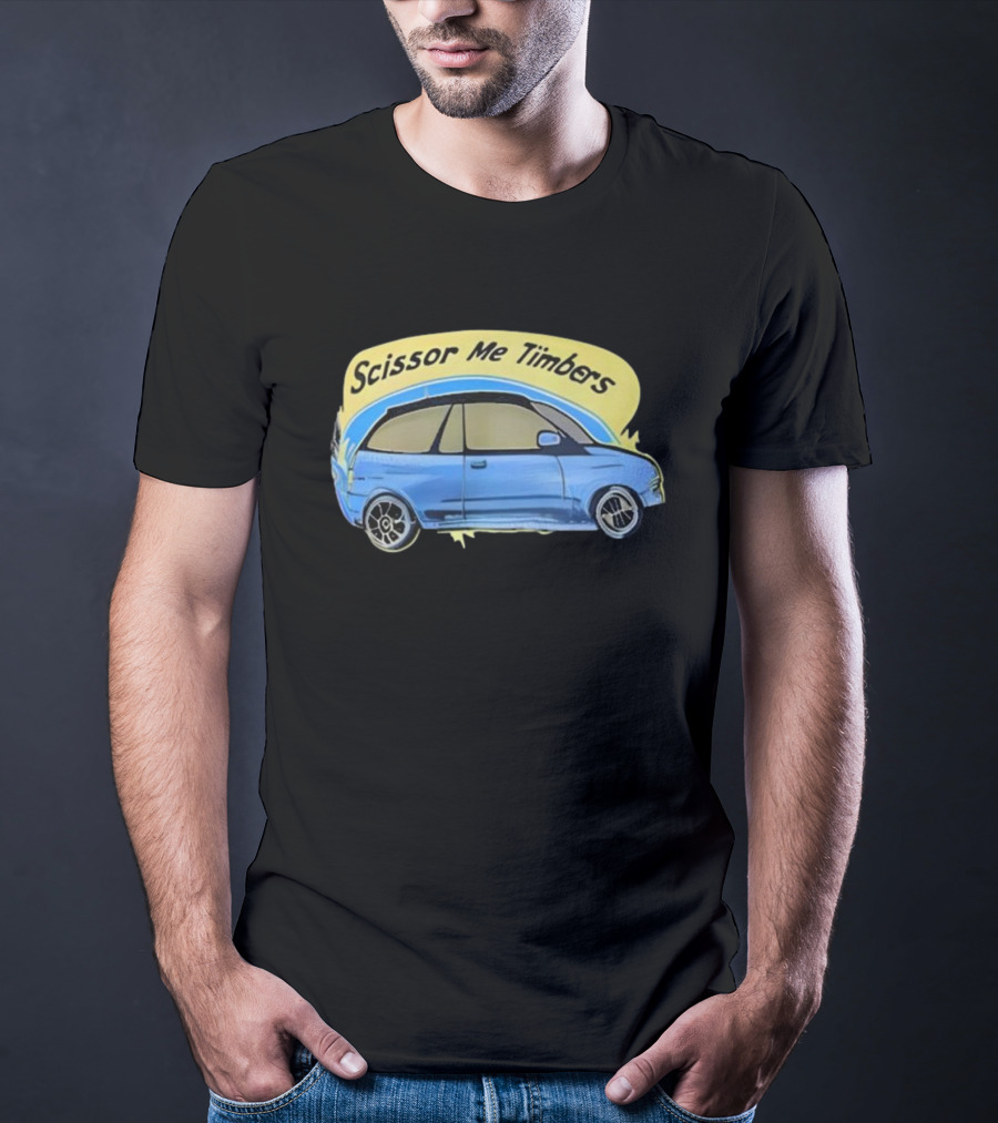 Scissor Me Timbers Blue Car Image T-Shirt