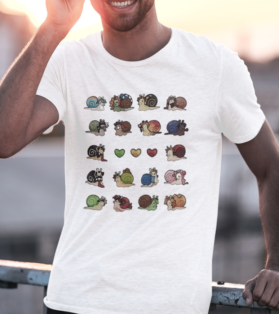 Grian Wilf Life Snails Colorful Character Collection T-Shirt