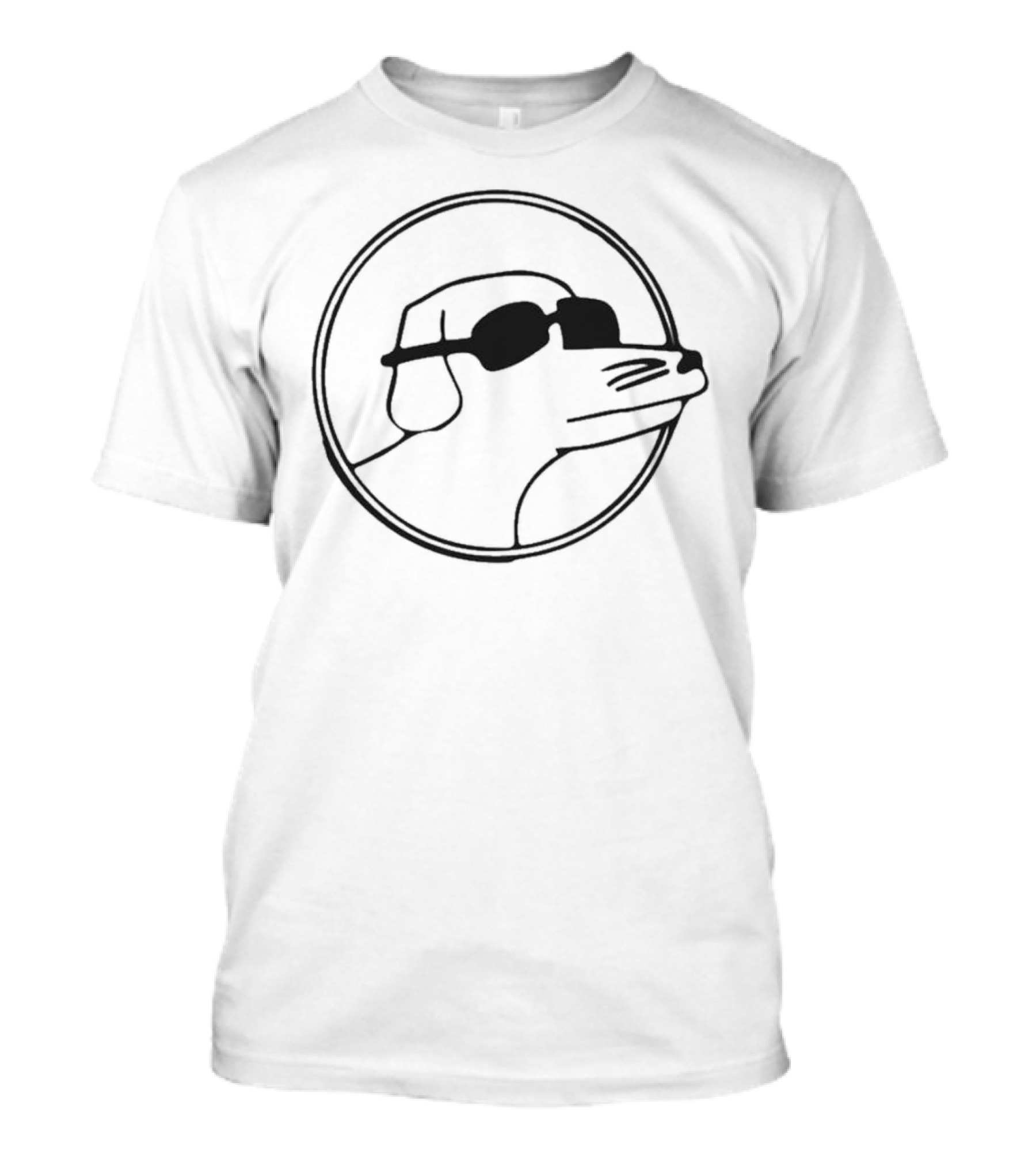 Modern Baseball Mobo Dog With Sunglasses Retro Circle T-Shirt
