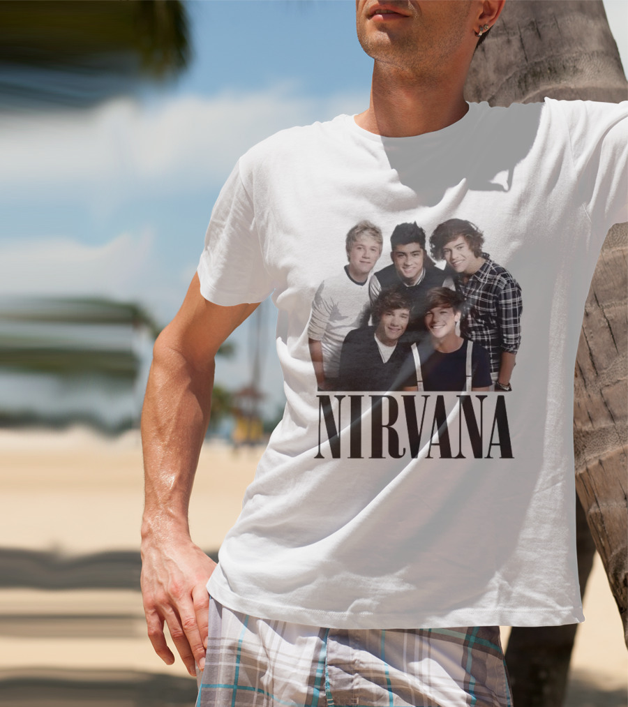 Nirvana One Direction Mashup Fan Shirt Image T-Shirt