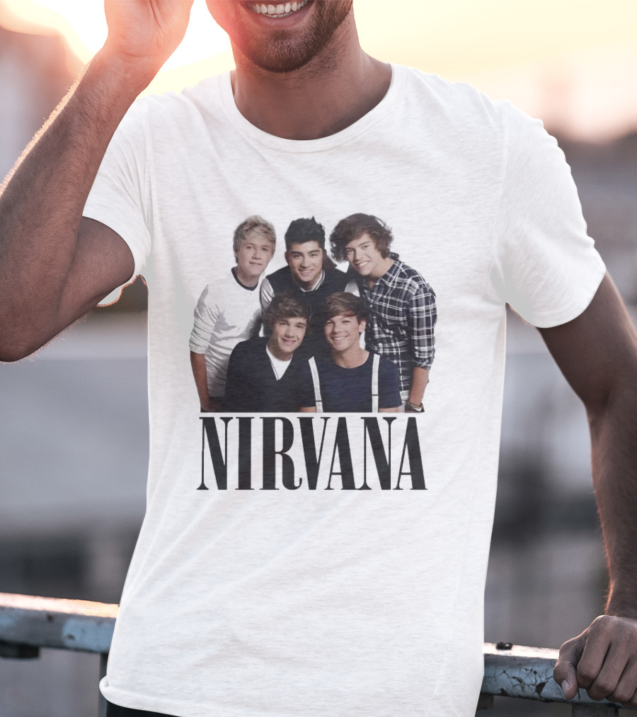 Nirvana One Direction Mashup Fan Shirt Image T-Shirt