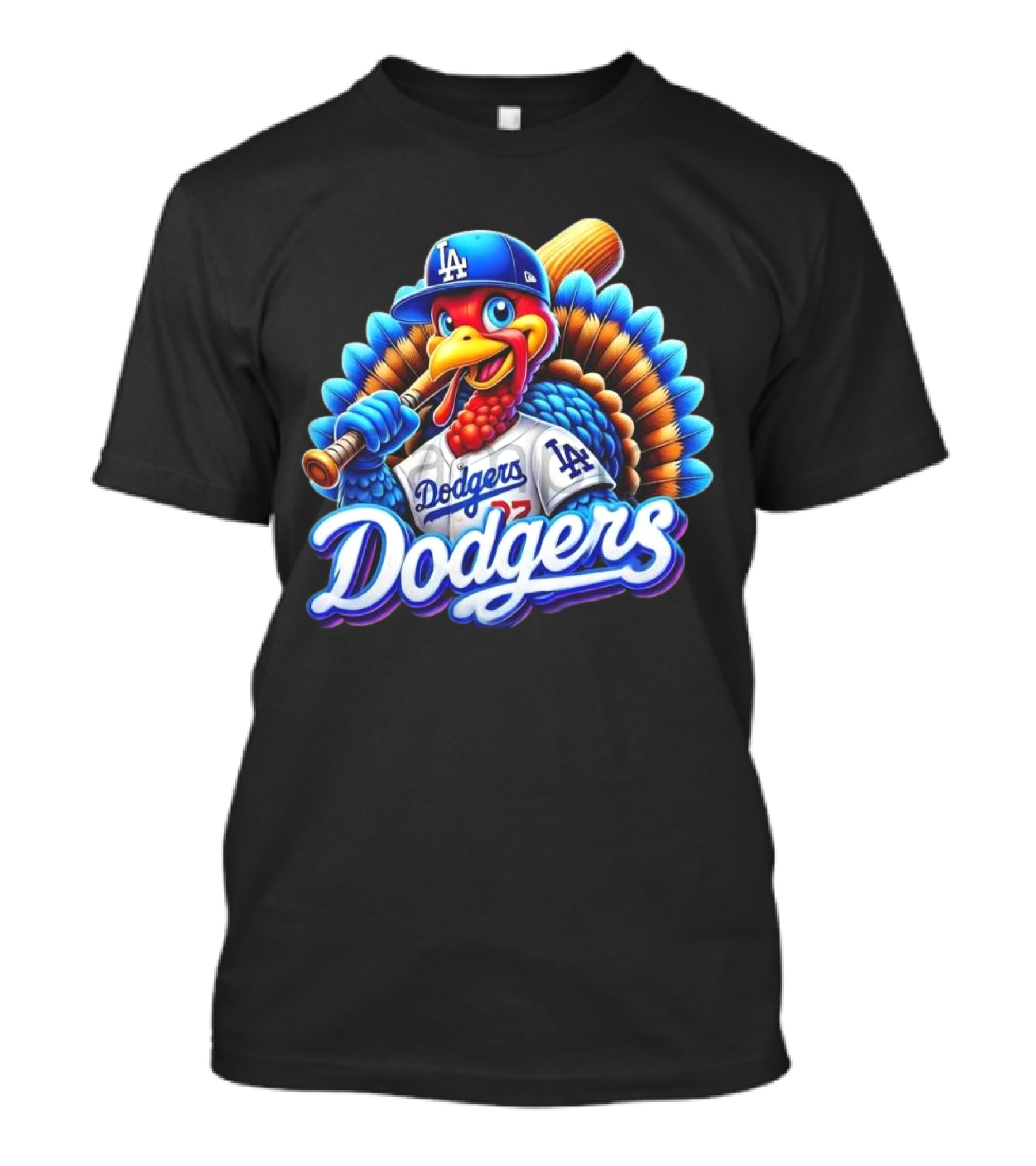 Dodgers Thanksgiving LA Baseball Turkey T-Shirt