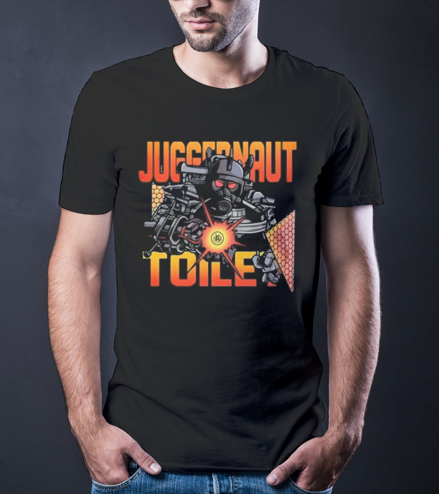 Juggernaut Toilet Gas Mask Warrior Explosion T-Shirt