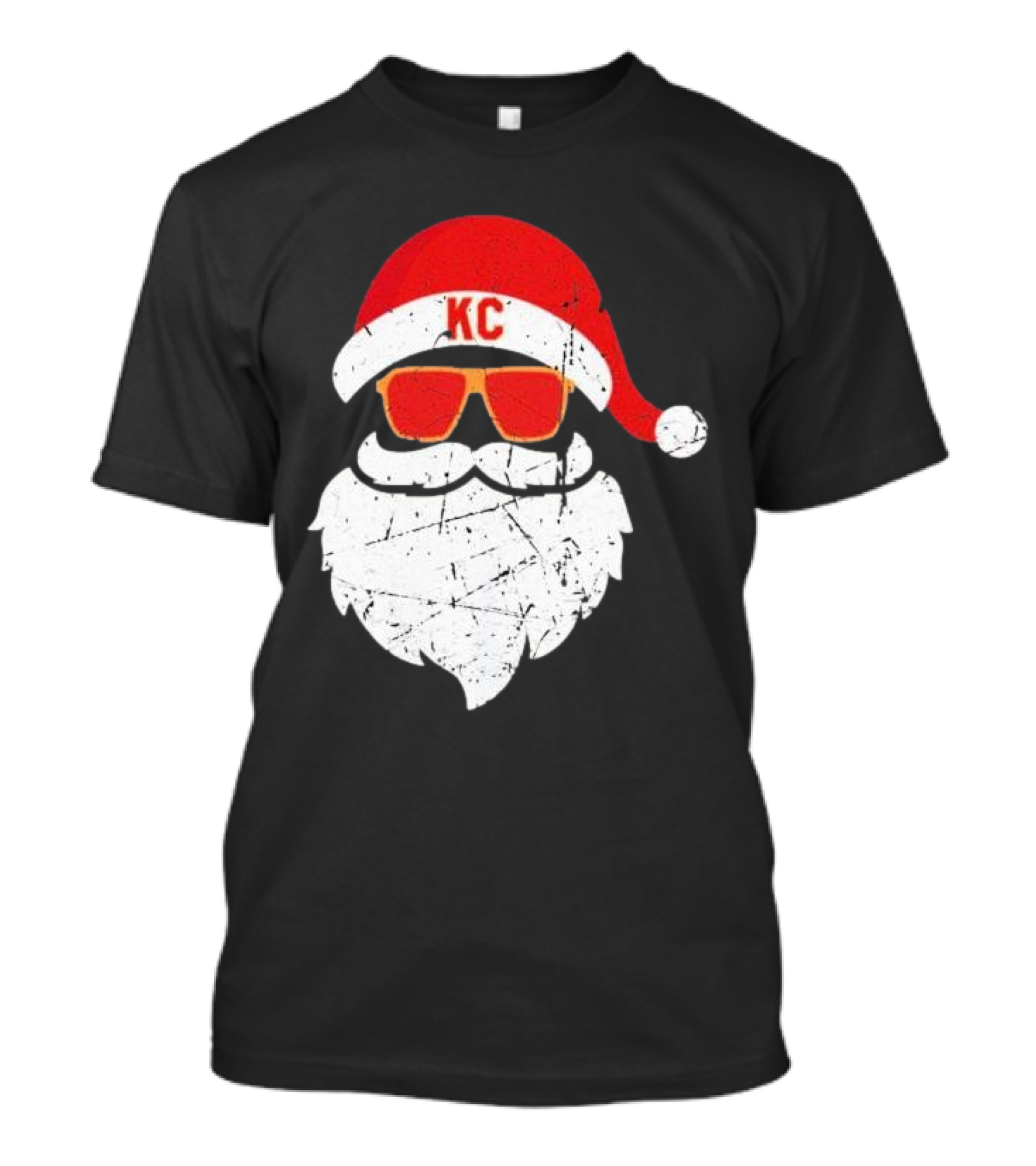 Kansas City Chiefs KC Santa Claus Christmas Holiday T-Shirt