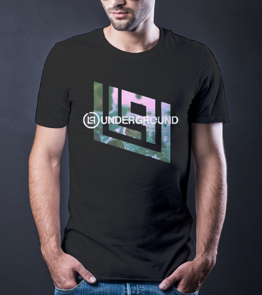 Linkin Park Underground LPU Photo Black Geometric T-Shirt