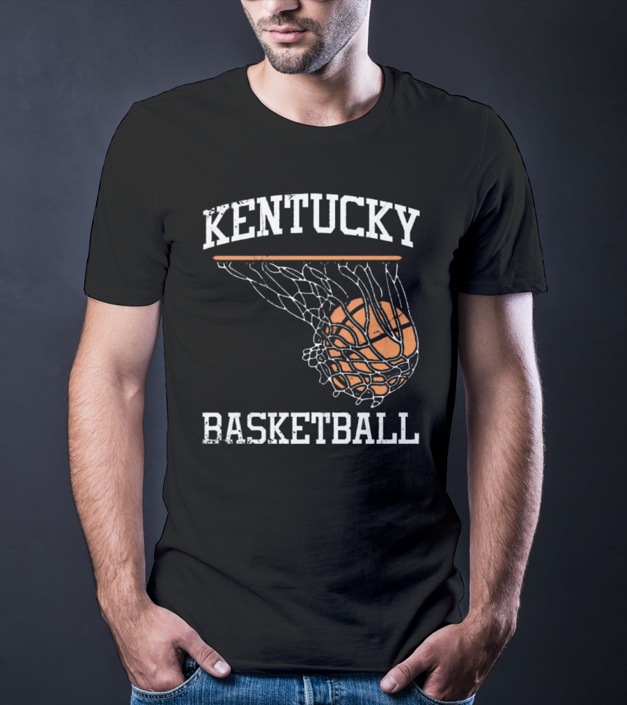 Kentucky Basketball Hoop Swoosh Net T-Shirt