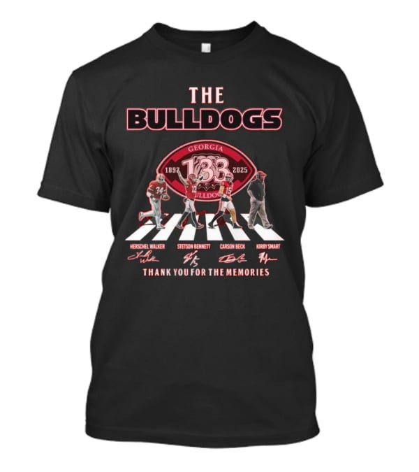 The Bulldogs Georgia 133rd 1892-2025 Thank You For The Memories Herschel Walker Stetson Bennett Carson Beck Kirby Smart T-Shirt