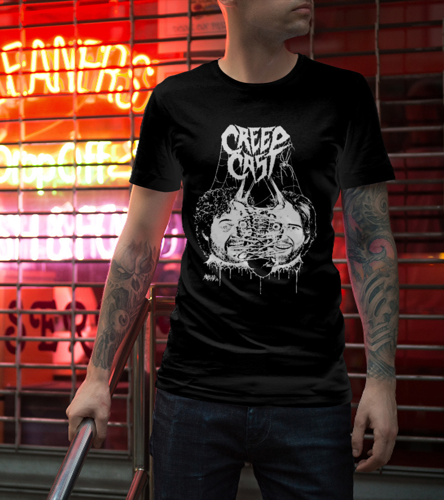Creep Cast Webbed Faces Papa Meat T-Shirt