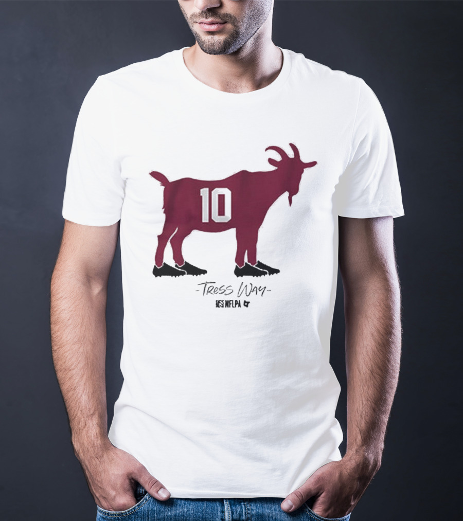 Tress Way 10 Punt Goat Washington Commanders NFLPA T-Shirt