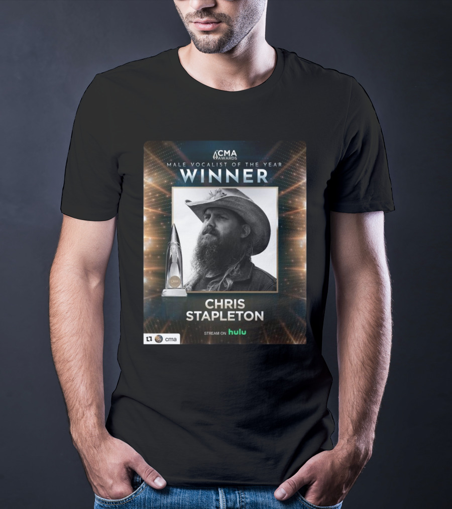 CMA Awards Male Vocalist Of The Year Winner Chris Stapleton Stream On Hulu T-Shirt