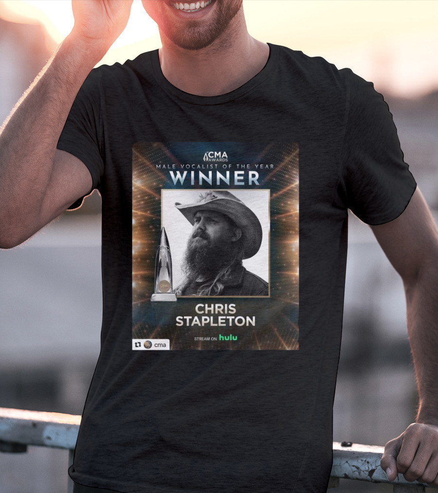 CMA Awards Male Vocalist Of The Year Winner Chris Stapleton Stream On Hulu T-Shirt
