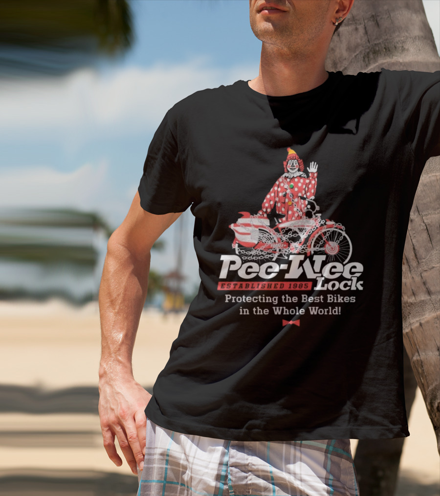 Pee-Wee Lock Established 1985 Protecting The Best Bikes In The Whole World T-Shirt
