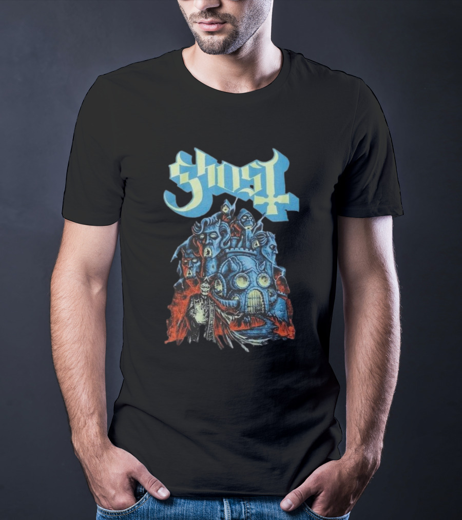 Ghost Band Robot Castle Glow In The Dark T-Shirt