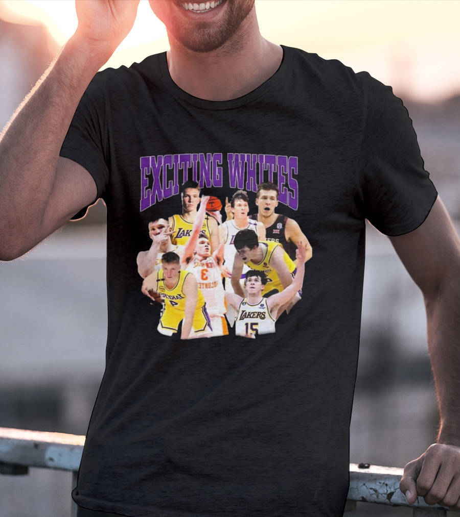 Dalton Knecht Austin Reaves Exciting Whites Lakers Basketball T-Shirt