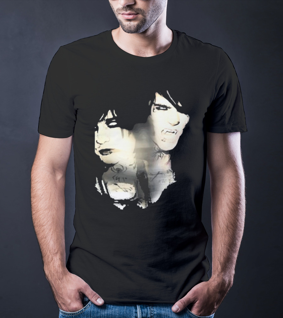 Johnnieguilbert Transformation Dual Expression Emo Vampire Aesthetic T-Shirt
