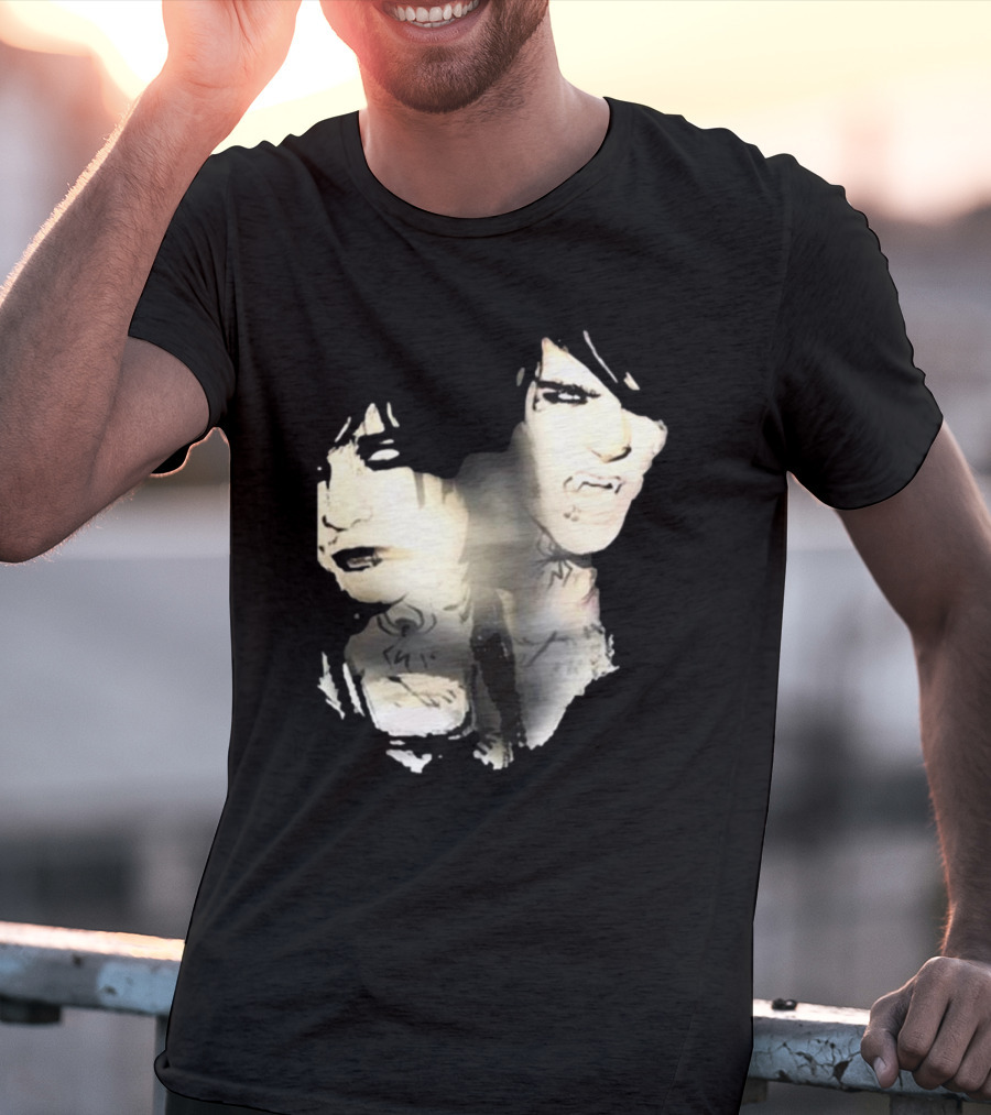 Johnnieguilbert Transformation Dual Expression Emo Vampire Aesthetic T-Shirt