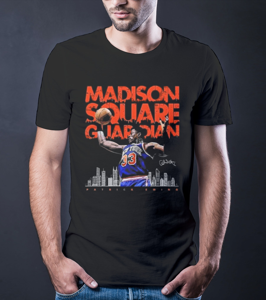 Patrick Ewing Madison Square Guardian New York Knicks Signature T-Shirt