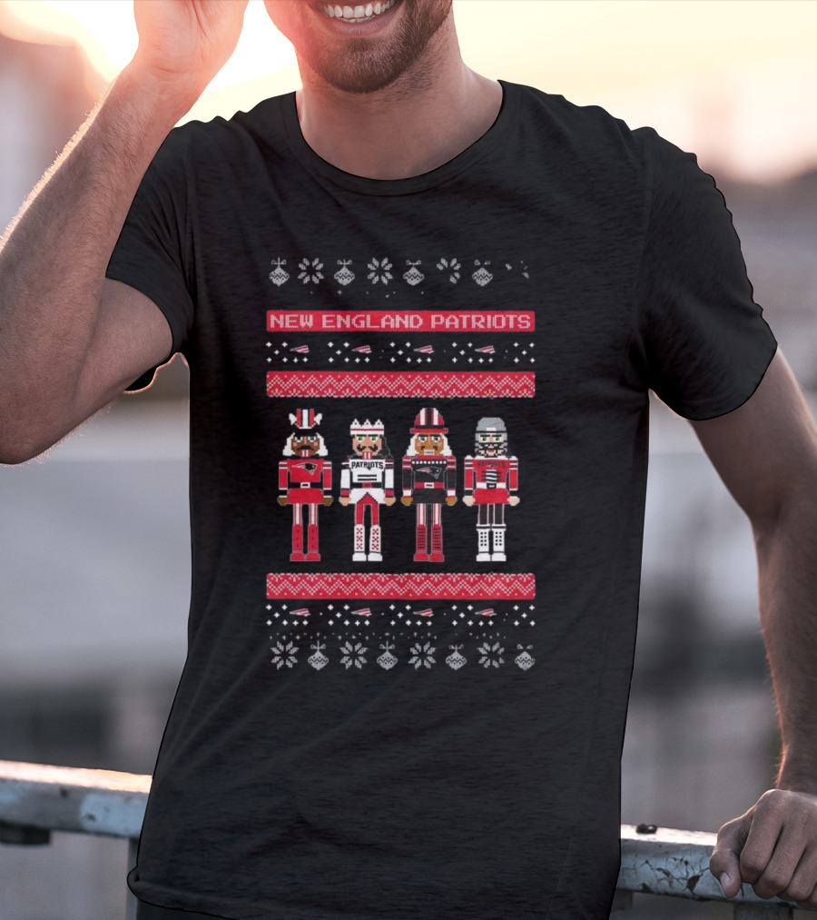 New England Patriots Nutcracker Holiday Sweater T-Shirt