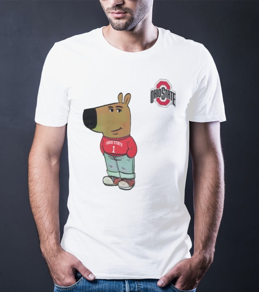 Ohio State Buckeyes Character In Red T-Shirt