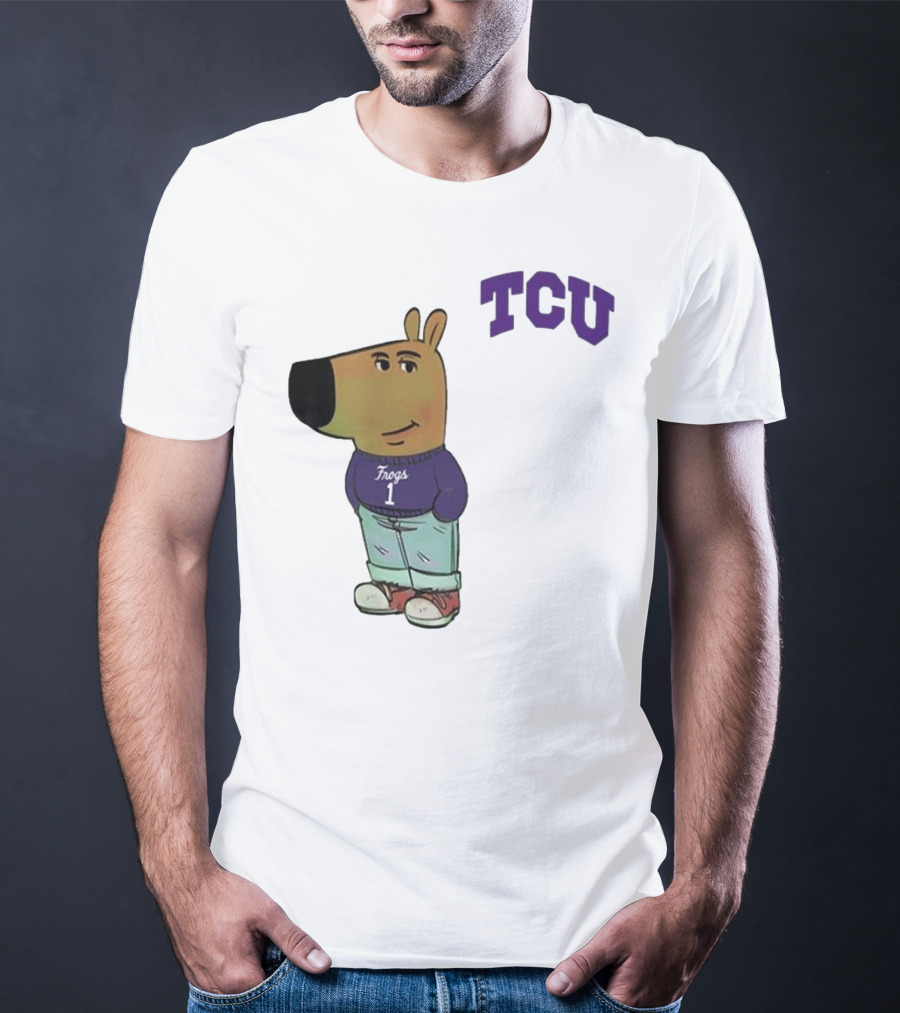 TCU Horned Frogs Chill Guy Cartoon Character In Frogs Jersey T-Shirt