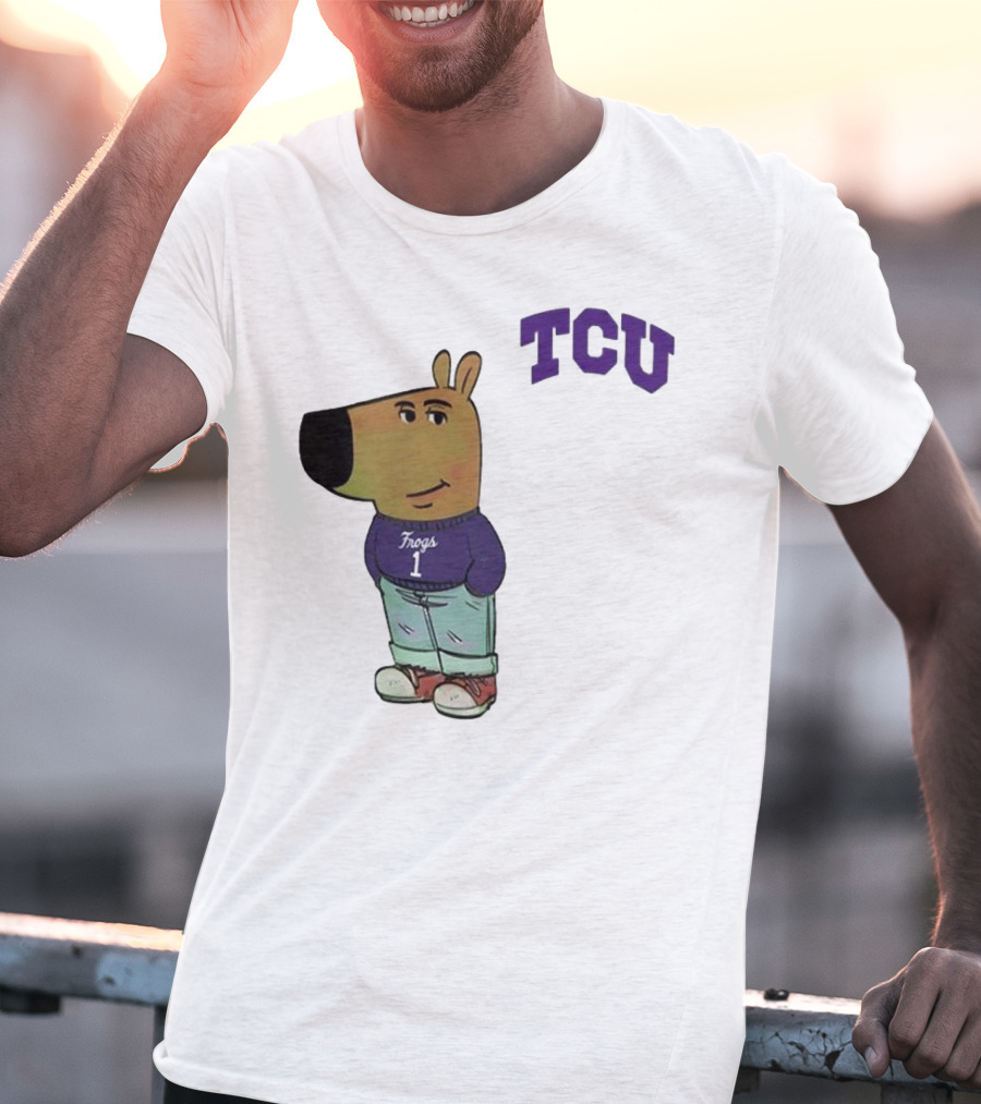 TCU Horned Frogs Chill Guy Cartoon Character In Frogs Jersey T-Shirt