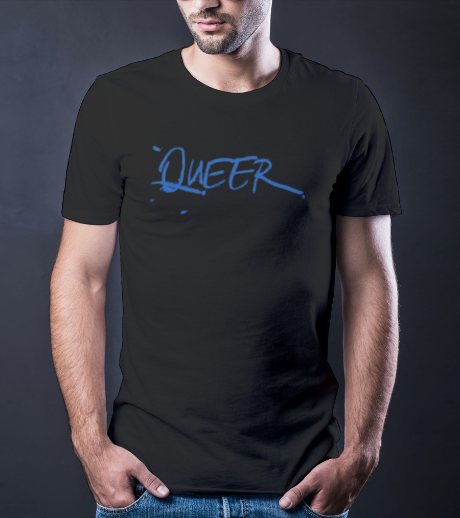 A24films Blue Queer Text T-Shirt