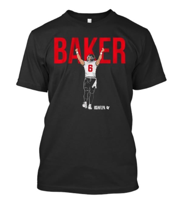 Baker NFLPA Celebration Number 6 Football Victory T-Shirt