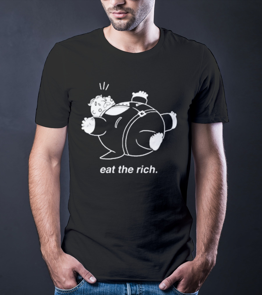 Lameun Eat The Rich Cartoon Character T-Shirt