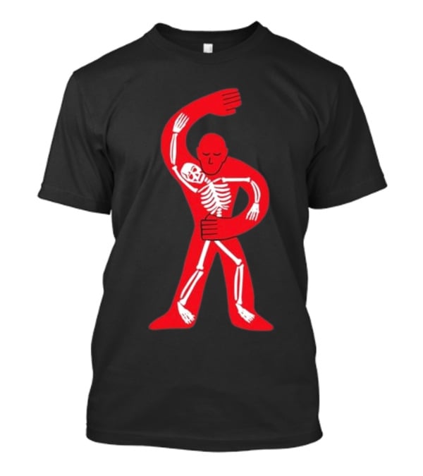 Lord Huron Dancing Skeleton Red Figure Hugging Skeleton T-Shirt