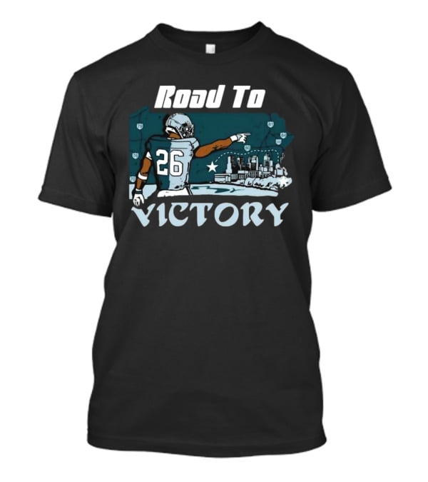 Saquon Barkley Road To Victory Pennsylvania Skyline Football Journey T-Shirt