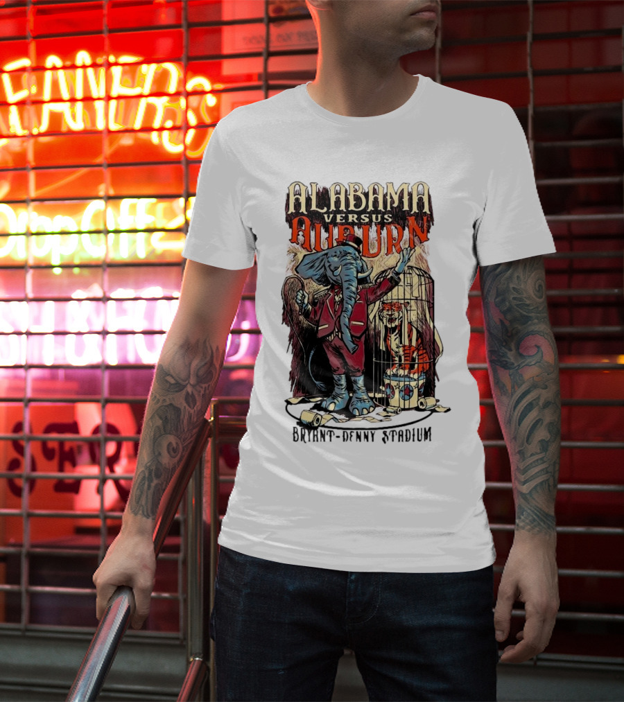 Alabama Versus Auburn Bryant-Denny Stadium Iron Bowl Week T-Shirt
