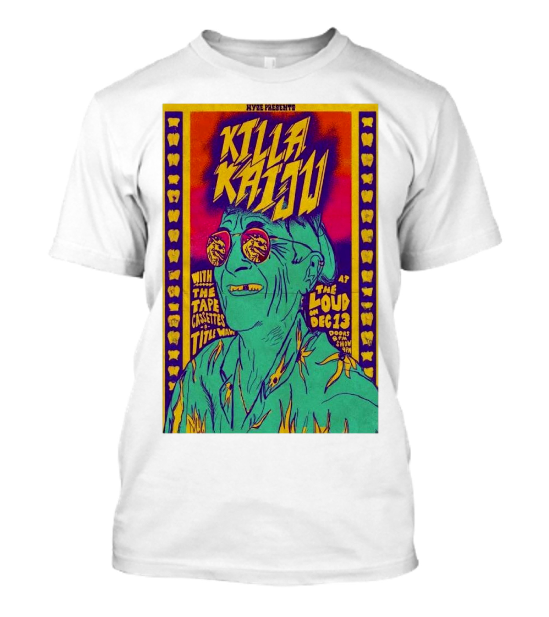 Killa Kaiju With The Tape Cassettes Live At The Loud Huntington WV Dec 13 T-Shirt