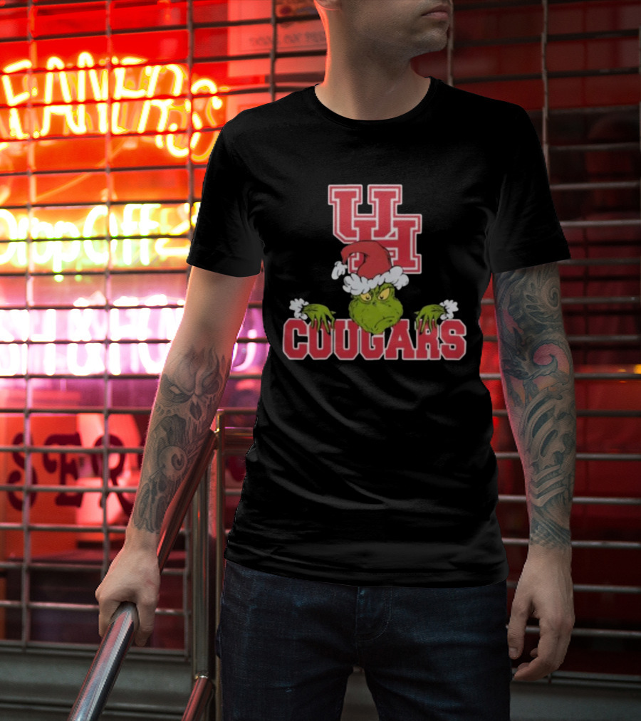NCAA Houston Cougars Grinch Christmas T-Shirt